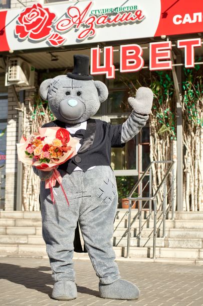 Доставка в костюме медведя "Тедди"